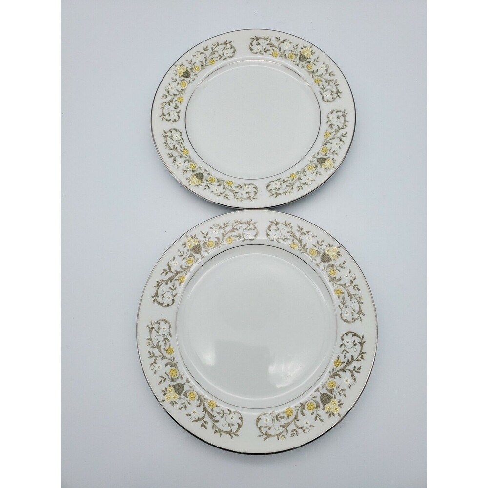 Florentine Sterling Fine China Bread and Butter 2 Plates MINT
